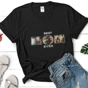 Beste Mama je Muttertag Geschenk Name 3 Foto T-Shirt