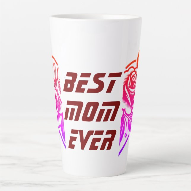 Beste MAMA je - Muttertag glücklich Milchtasse (Vorderseite)