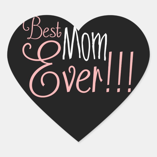 Beste Mama je Muttertag Herz-Aufkleber (Vorderseite)