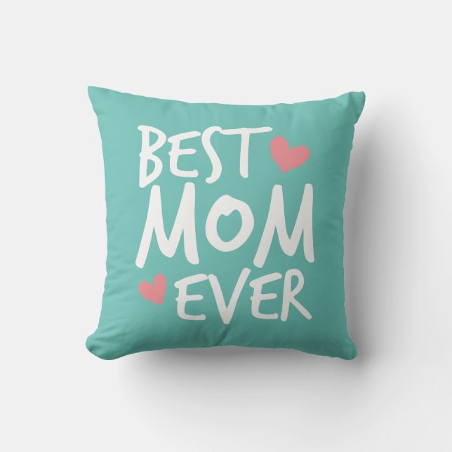 Beste Mama je Muttertag Typografie Kissen (Vorderseite)