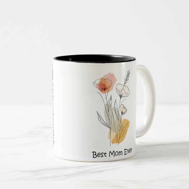 Beste Mama je Muttertag Zweifarbige Tasse (VorderseiteRechts)