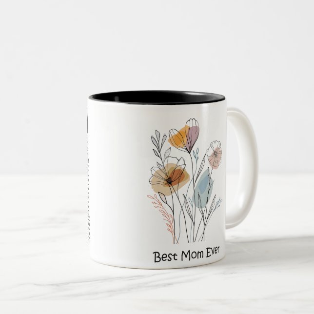 Beste Mama je Muttertag Zweifarbige Tasse (VorderseiteRechts)