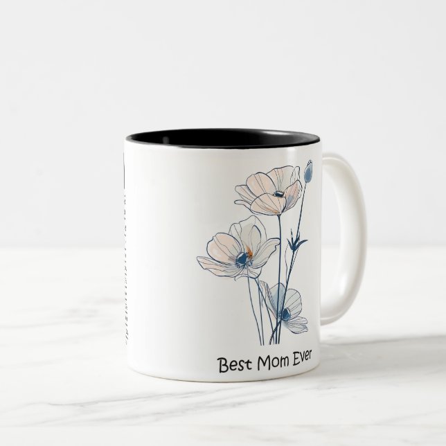 Beste Mama je Muttertag Zweifarbige Tasse (VorderseiteRechts)