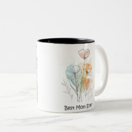 Beste Mama je Muttertag Zweifarbige Tasse