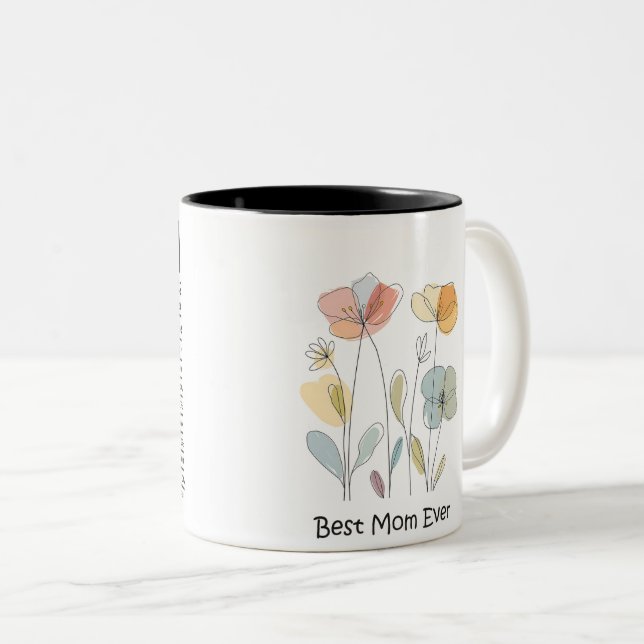 Beste Mama je Muttertag Zweifarbige Tasse (VorderseiteRechts)
