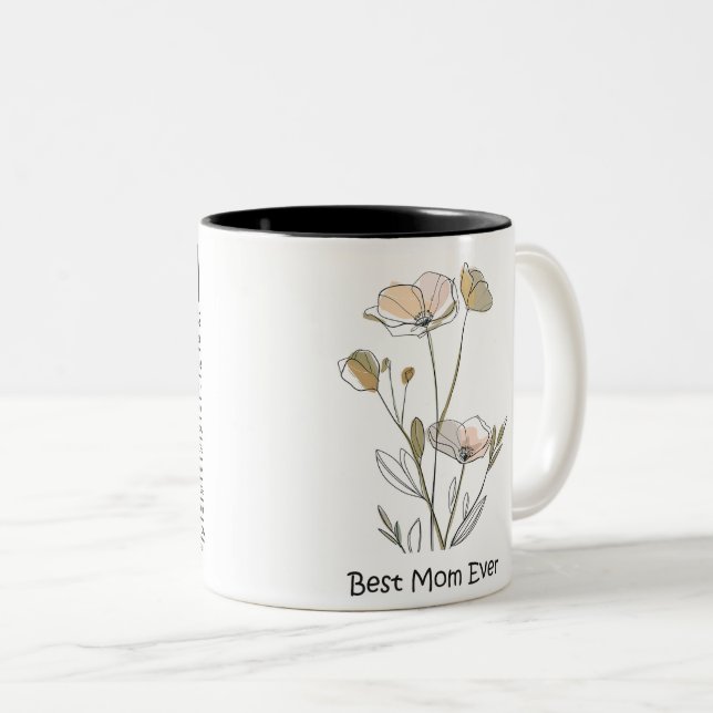 Beste Mama je Muttertag Zweifarbige Tasse (VorderseiteRechts)