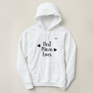 Beste Mama je Niedliche Personalisierte Schwarztyp Hoodie