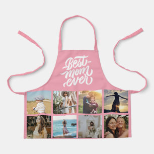 Beste Mama je Personalisiert 12 Fotomaterial Rosa Schürze