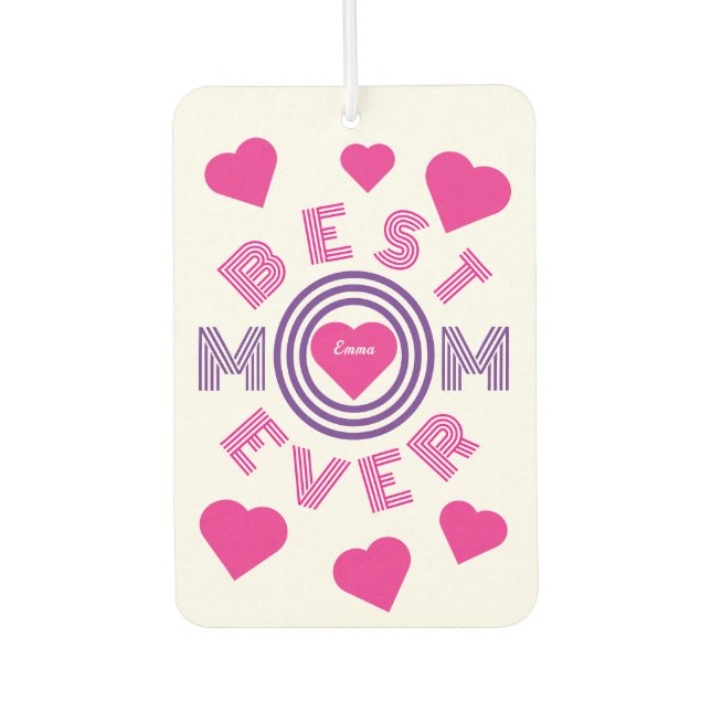 Beste Mama je Personalisiert Autolufterfrischer (Vorderseite)