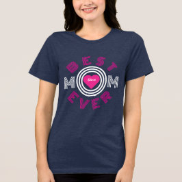 Beste Mama je Personalisiert Tri-Blend Shirt
