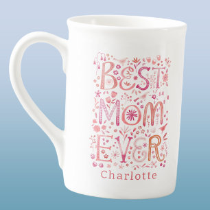 Beste Mama je Personalisiert Wasserfarbe Prozellantasse