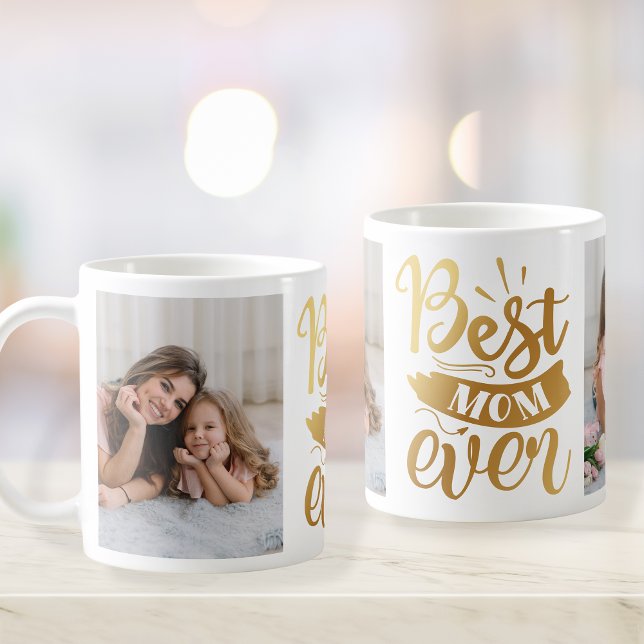 Beste Mama je Personalisierte FotoCollage Kaffeetasse (Von Creator hochgeladen)