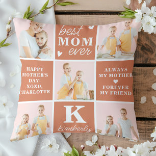 Beste MAMA je Personalisierte Monogramm-FotoCollag Kissen