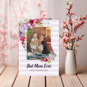 Beste Mama je Personalisierte Muttertagsfotokarte Karte