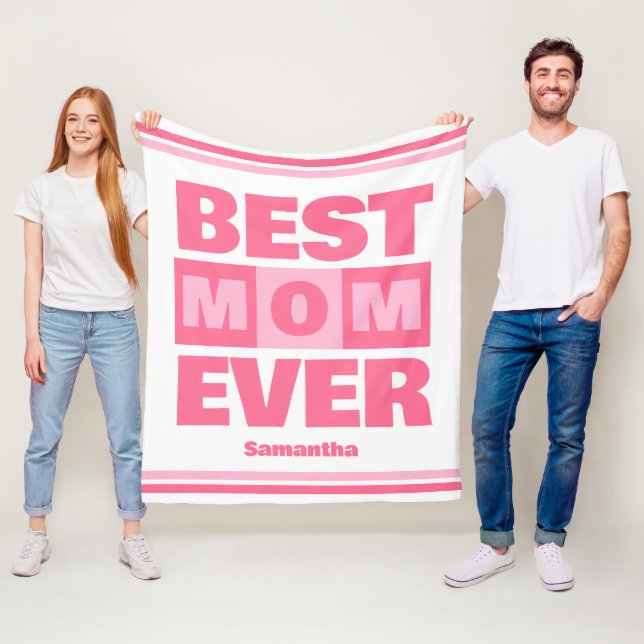 Beste Mama je Personalisierter Name Fleecedecke (Beispiel)
