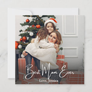 Beste Mama je Personalisiertes Foto Feiertagskarte