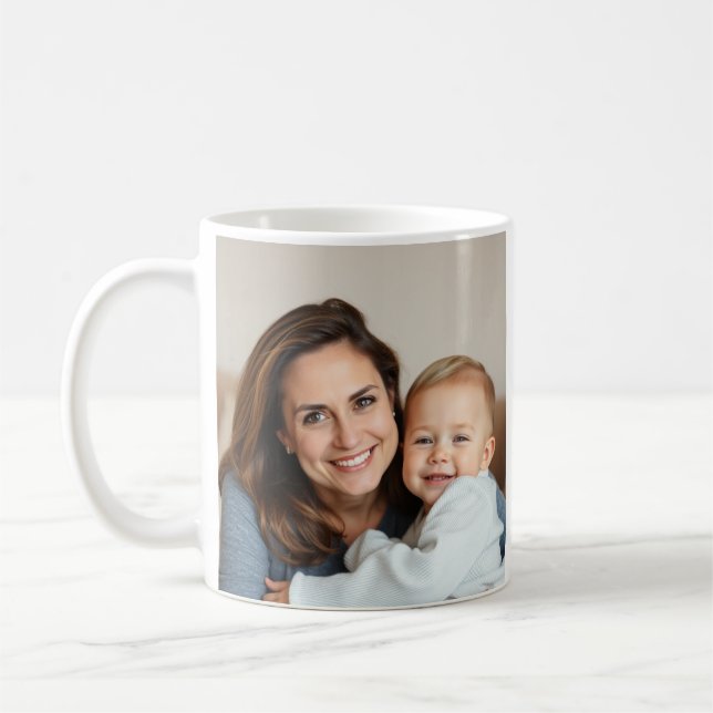 Beste MAMA je personalisiertes Foto Kaffeetasse (Links)