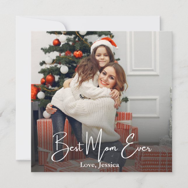 Beste Mama je Personalisiertes Foto Karte (Vorderseite)