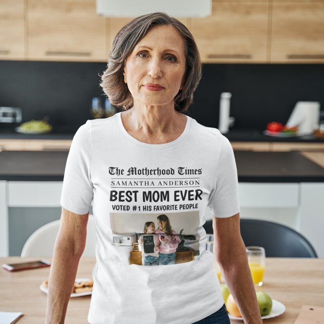Beste Mama je Personalisiertes Foto T-Shirt (Von Creator hochgeladen)