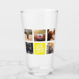 Beste Mama je Personalisiertes Fotomaterial gelb Glas
