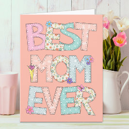 Beste Mama je Pfirsichmüttertag Karte