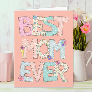 Beste Mama je Pfirsichmüttertag Karte