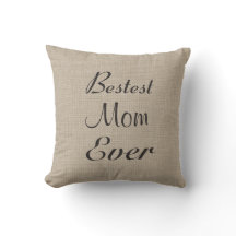 Beste Mama je Pillow auf Burlap