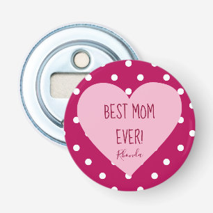 Beste Mama je Polka Dot Pattern Flaschenöffner
