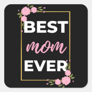 Beste Mama je Quadratischer Aufkleber