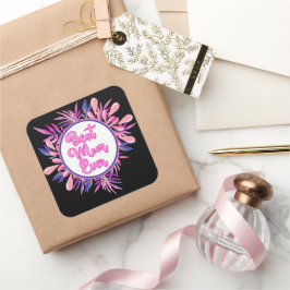 Beste Mama je Quadratischer Aufkleber