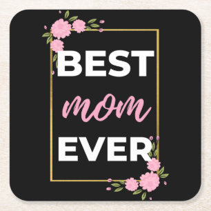 Beste Mama je Rechteckiger Pappuntersetzer