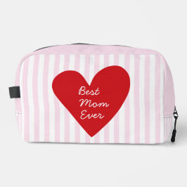 Beste Mama je Retro Rot und Rosa Muttertag Einfach Waschbeutel