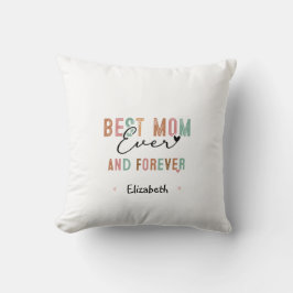 Beste Mama je Retro Script Groovy Mutter Tag Kissen