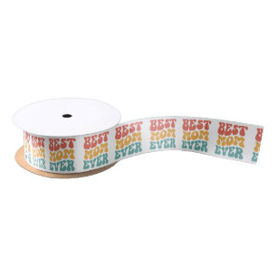 Beste Mama je Retro-Typografie-Design Satinband