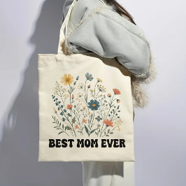 Beste Mama je Retro Wildblume Taschenbeutel für Ma Tragetasche