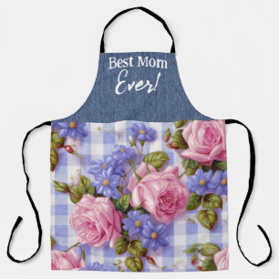 Beste Mama je rosa florale Überblenddruck-Schürze Schürze