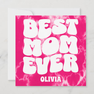 Beste Mama je Rosa Gefärbte Krawatte Muttertagskar