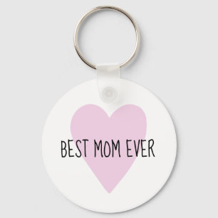 Beste Mama je rosa Herz Schlüsselanhänger