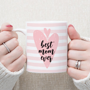 Beste Mama je rosa Herzmüttertag Kaffeetasse