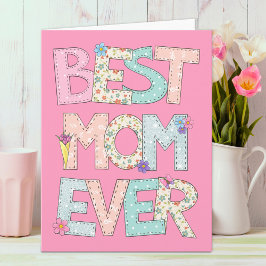 Beste Mama je rosa Mütter Tag Karte