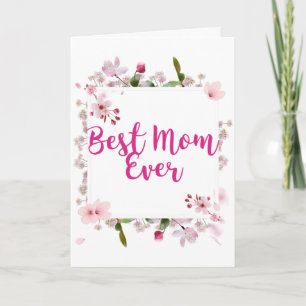 Beste Mama je rosa Muttertag Karte