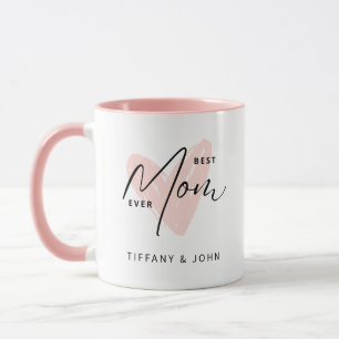 Beste Mama je rosa Niedliche Herzschrift Tasse