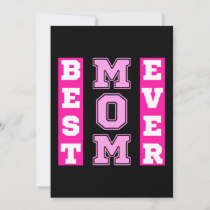 Beste Mama je Rosa Typografie Mütter Tagesgeschenk Einladung