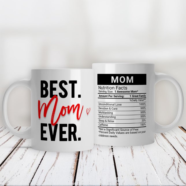 Beste Mama je Rot + Nährwert Fakten, Jumbo-Tasse (Von Creator hochgeladen)