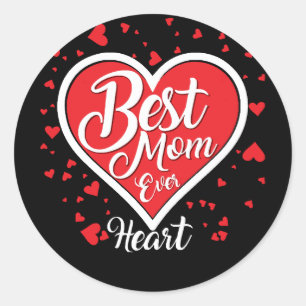 Beste Mama je Runder Aufkleber