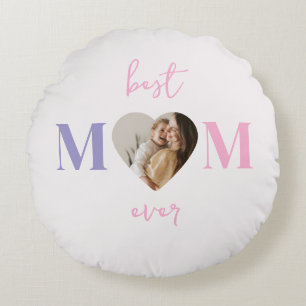 Beste Mama je Rundkissen - Kundenspezifisches Foto Rundes Kissen
