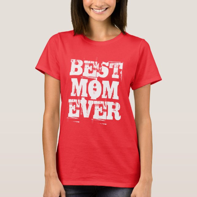 Beste Mama je Rustikaler T - Shirt (Vorderseite)