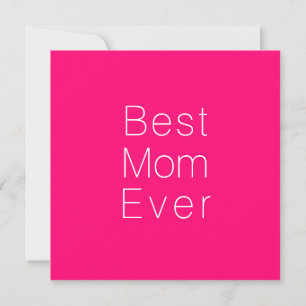 Beste Mama je scharf rosa minimalistische Typograf Karte