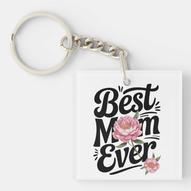 "Beste Mama je" Schlüsselanhänger (Vorderseite)