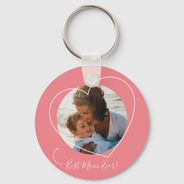Beste Mama je - Schlüsselanhänger der Mutter im Fo (Vorderseite)